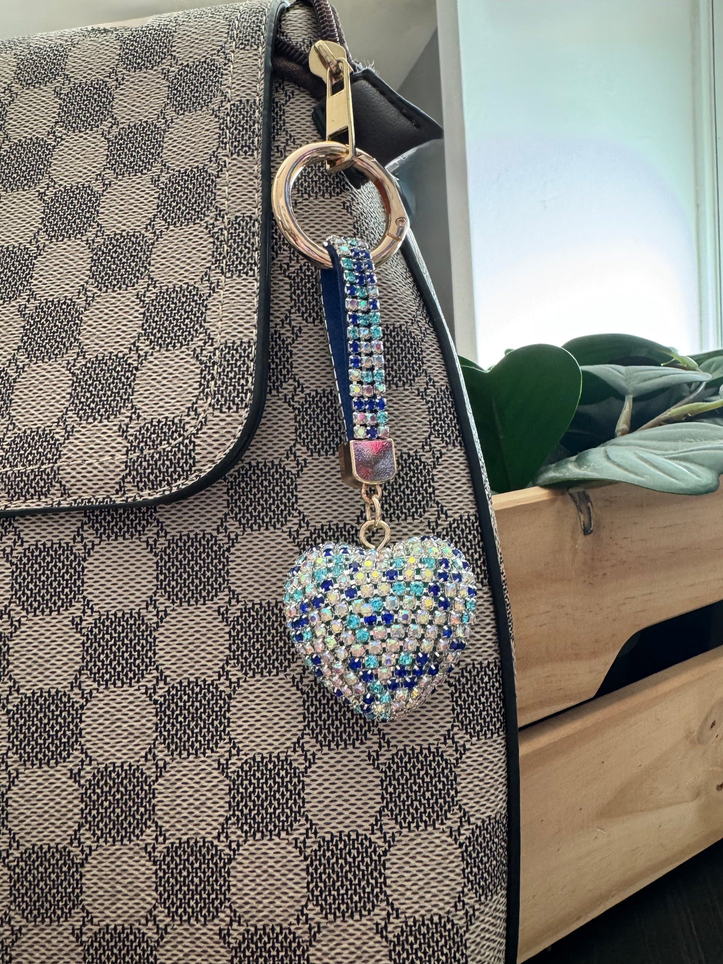 Gorgeous Rhinestone Heart Shaped Keychain