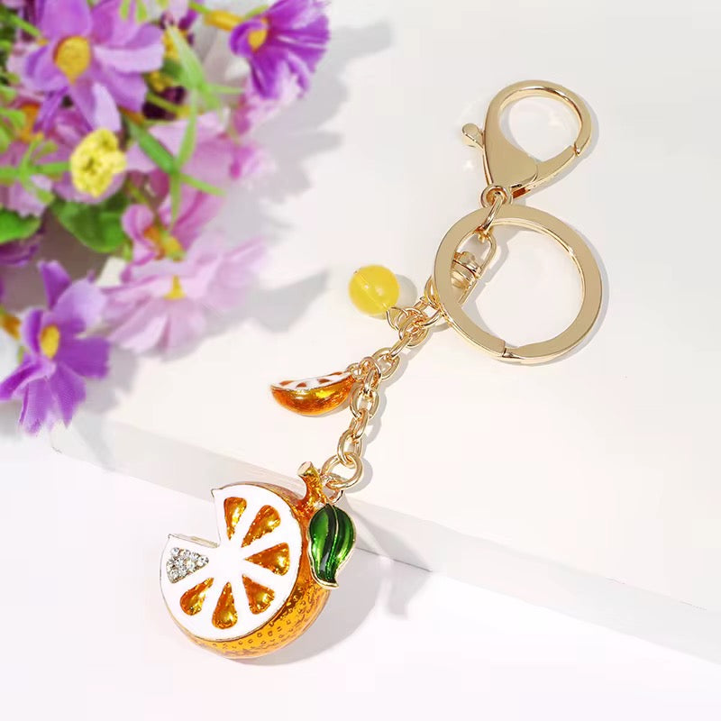 Cute Mandarin Orange Keychain