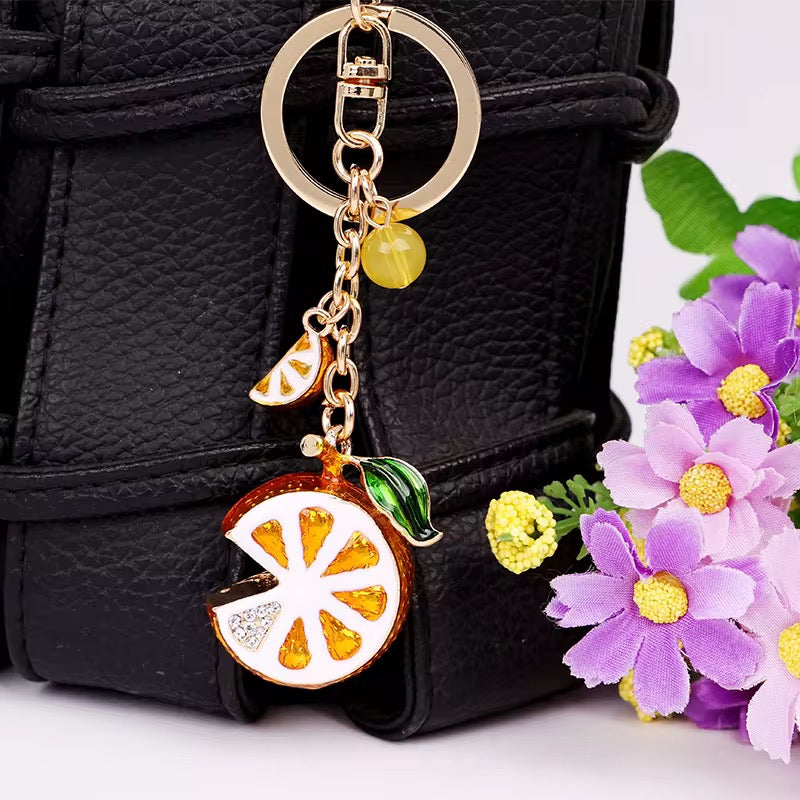 Cute Mandarin Orange Keychain