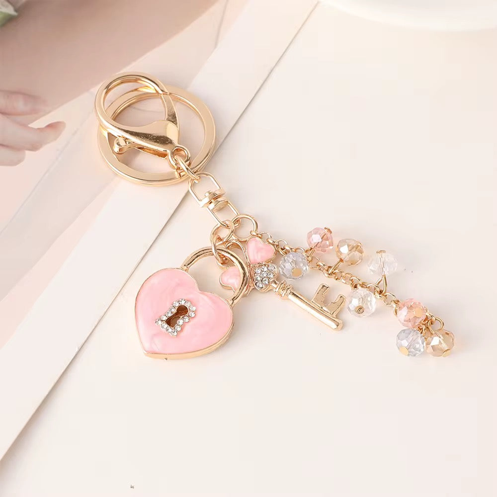 Pink Heart Keychain