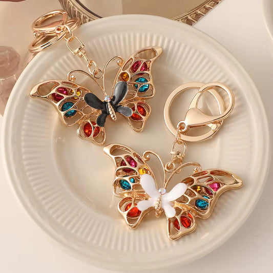 Crystal Rhinestone Butterfly Keychain