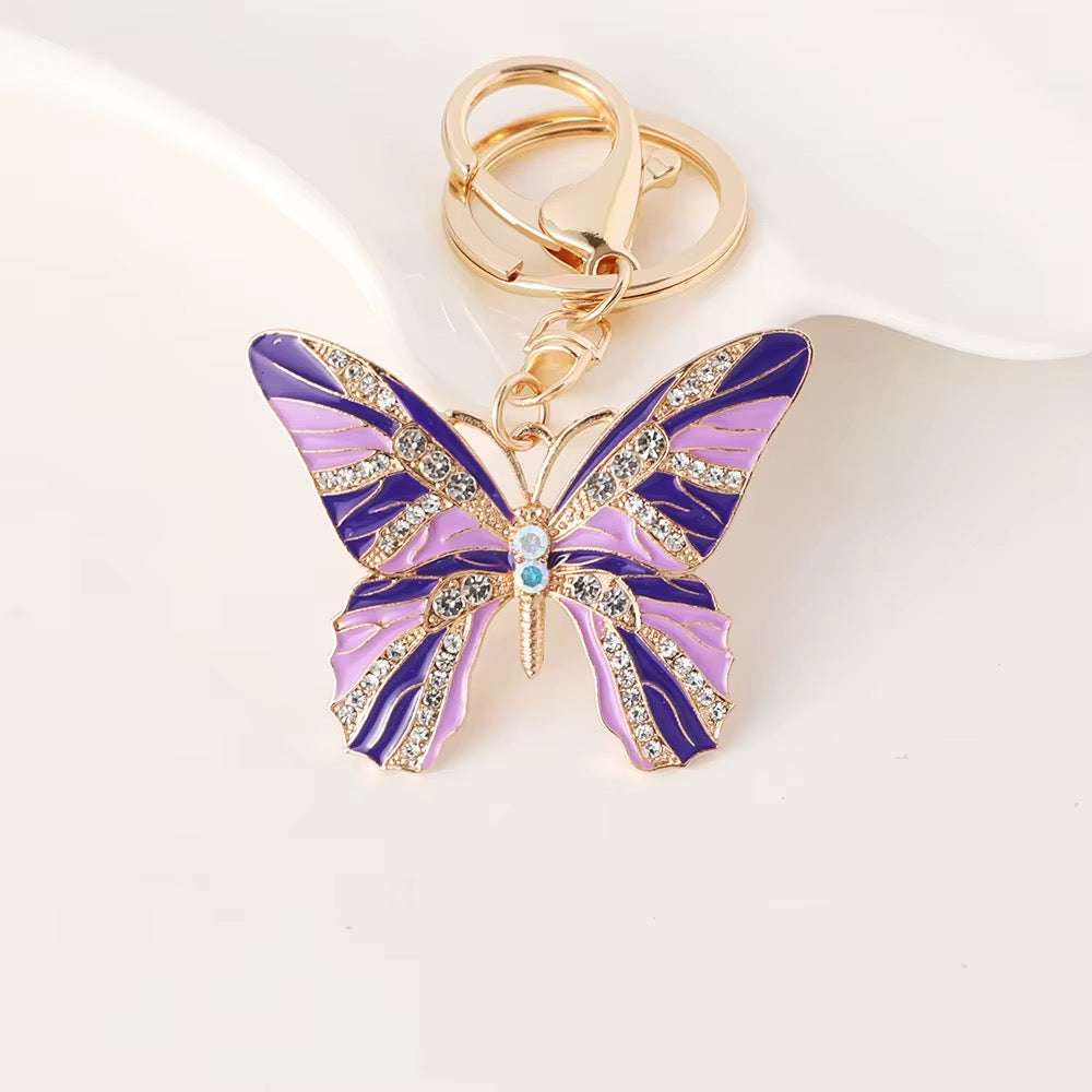 Butterfly Rhinestone Keychain