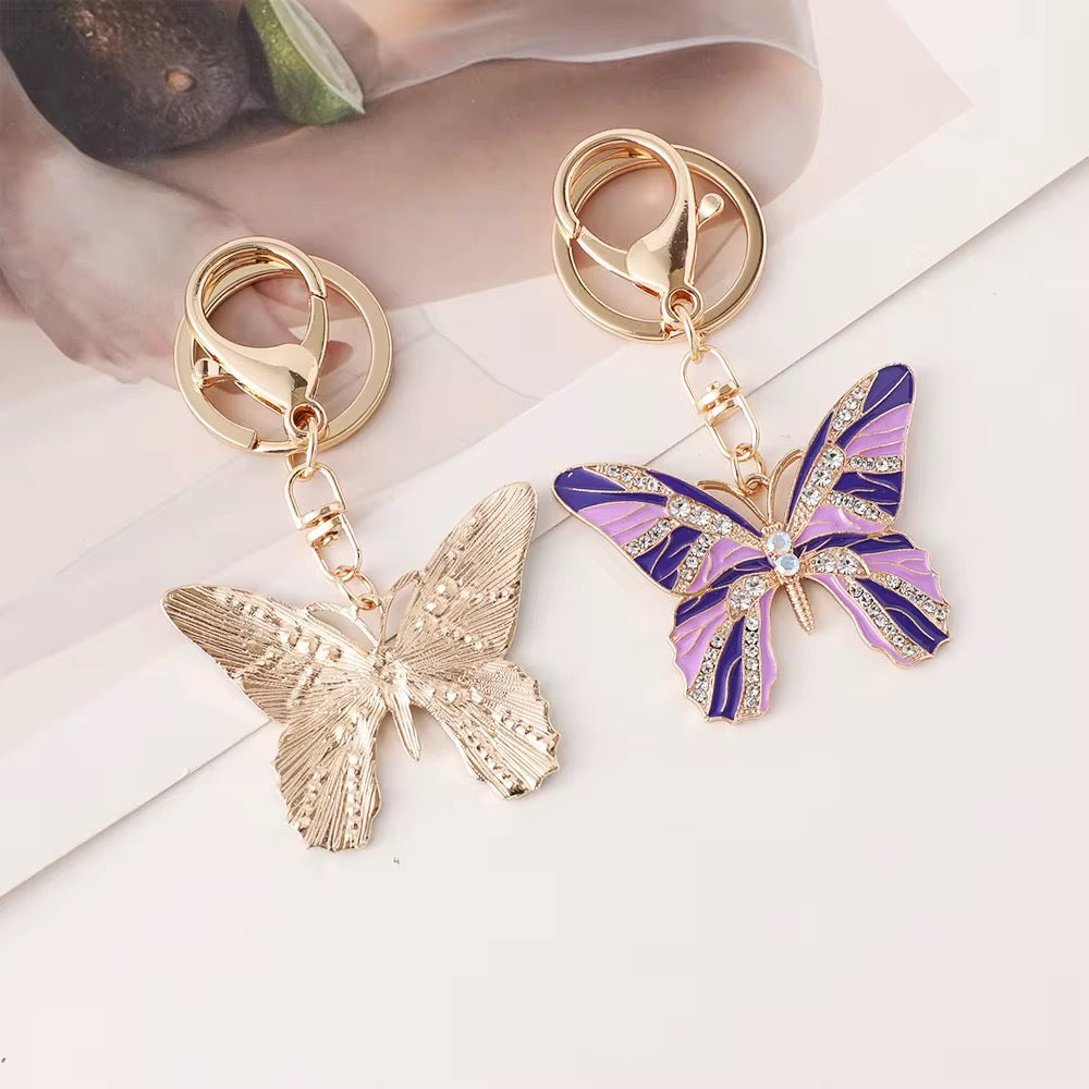 Butterfly Rhinestone Keychain