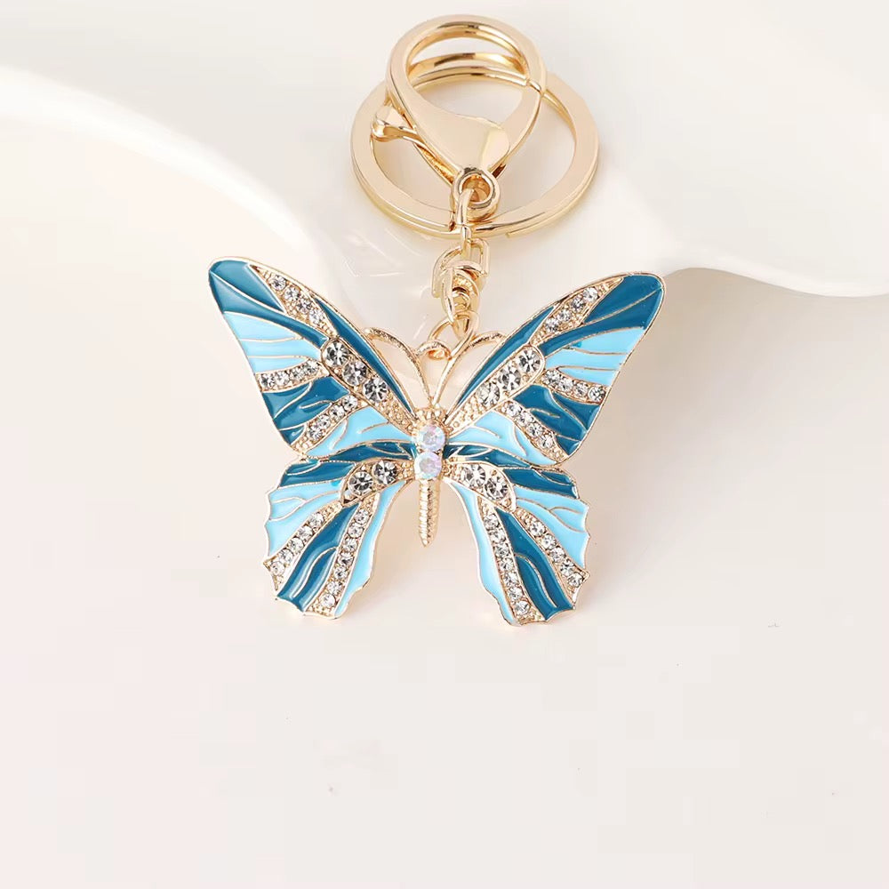 Butterfly Rhinestone Keychain