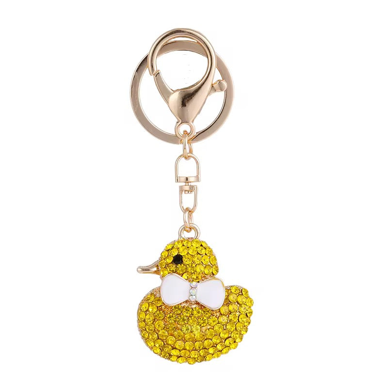 Yellow Duck Keychain with Bow
