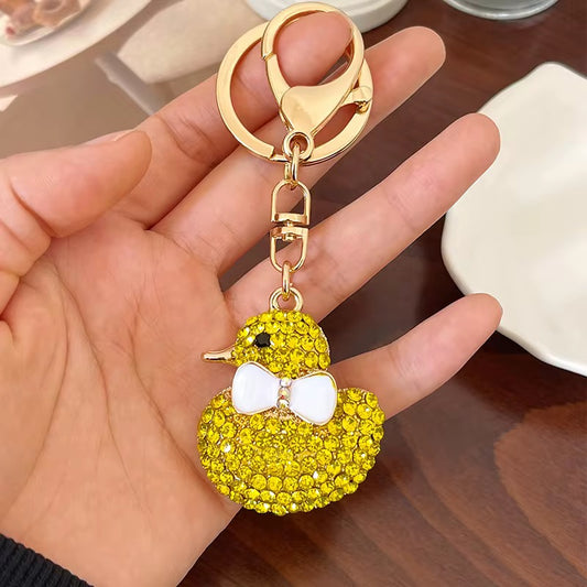 Yellow Duck Keychain with Bow