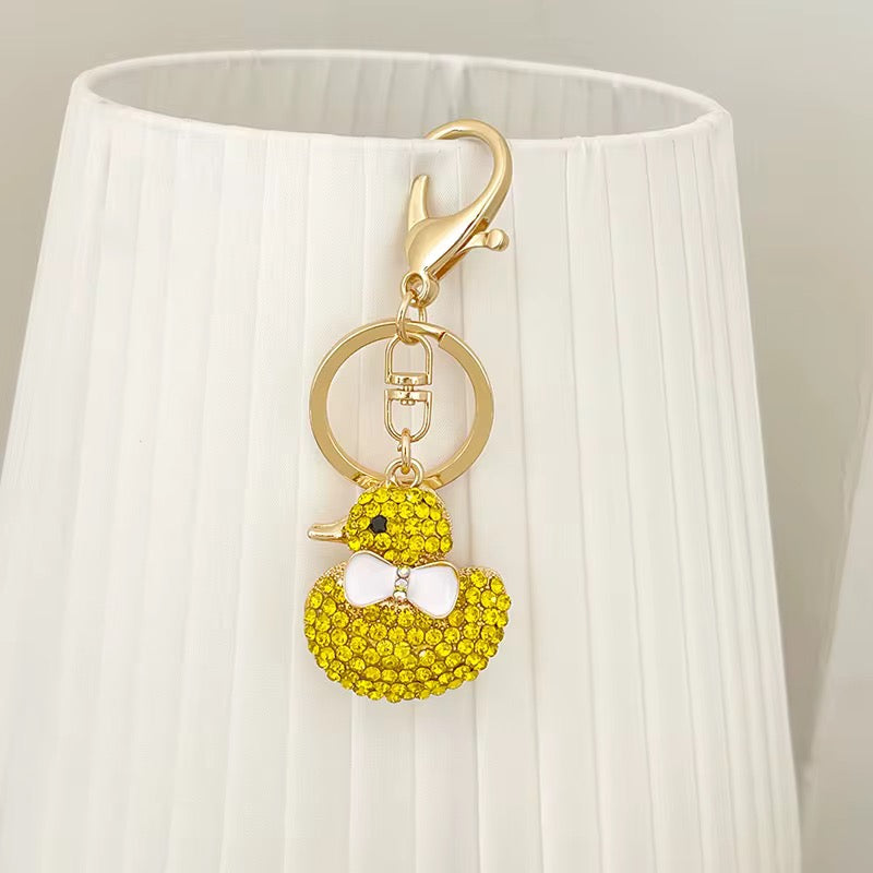 Yellow Duck Keychain with Bow