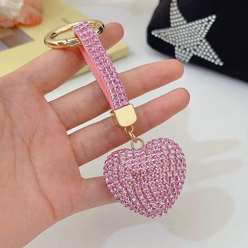Gorgeous Rhinestone Heart Shaped Keychain