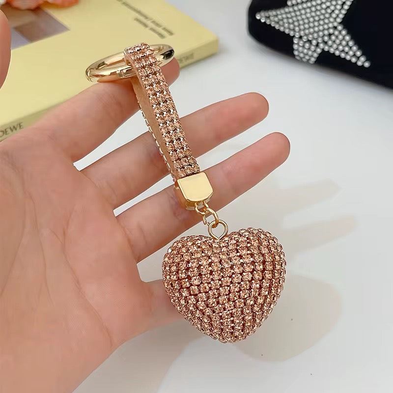 Gorgeous Rhinestone Heart Shaped Keychain
