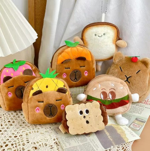 Capybara Plush Coin Purse Keychain