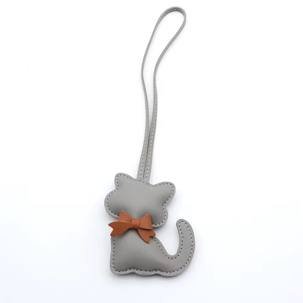 Pu Leather Cat Charm