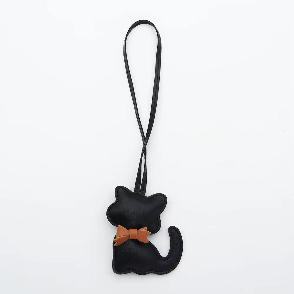 Pu Leather Cat Charm