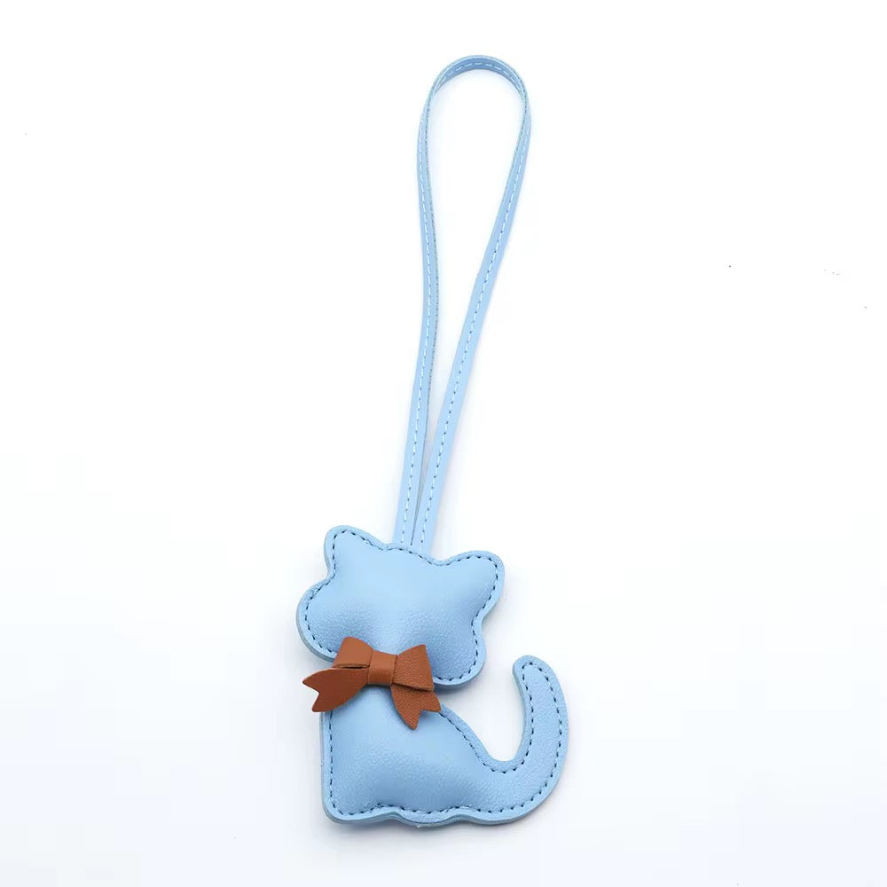 Pu Leather Cat Charm