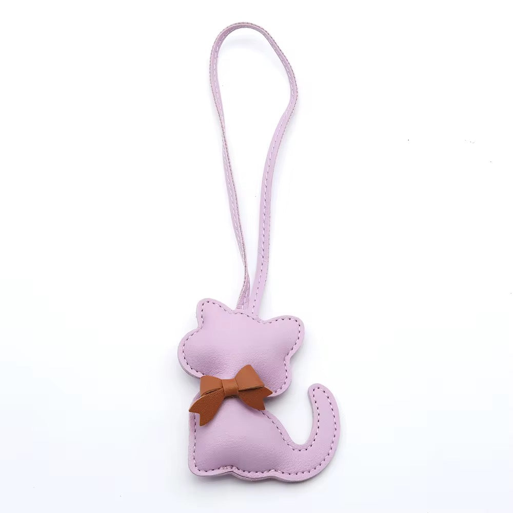 Pu Leather Cat Charm