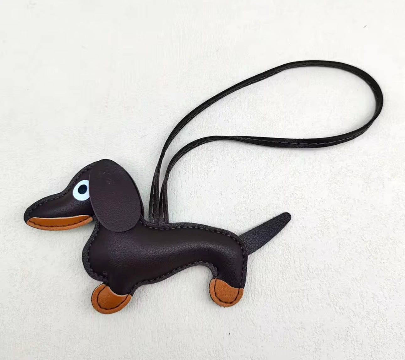 Pu Leather Dachshund Pendant