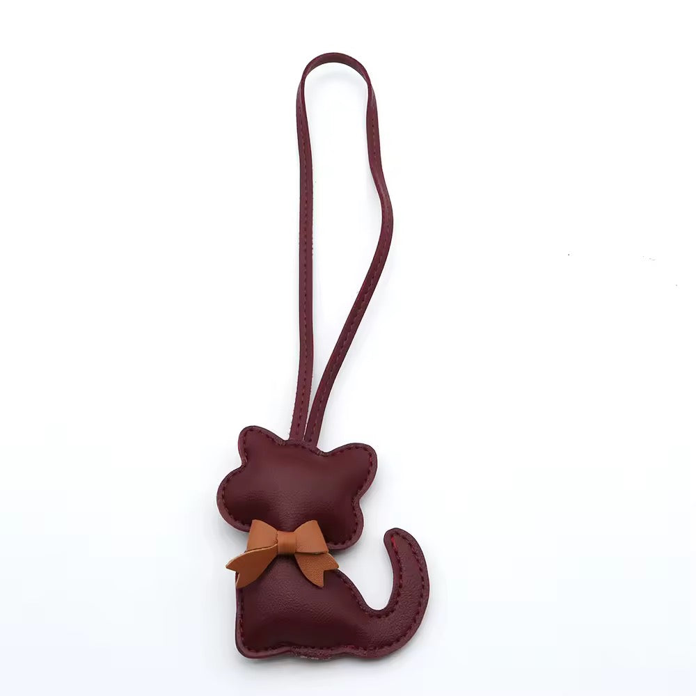 Pu Leather Cat Charm