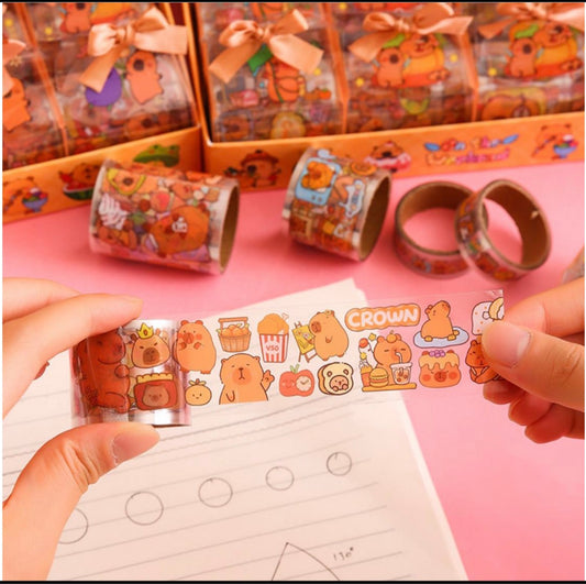 Capybara Transparent Tape for Journaling