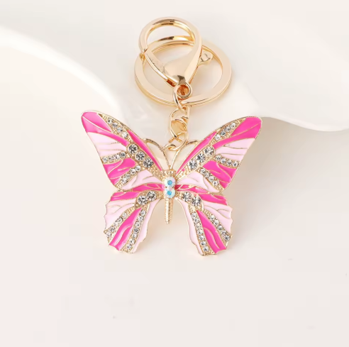 Butterfly Rhinestone Keychain